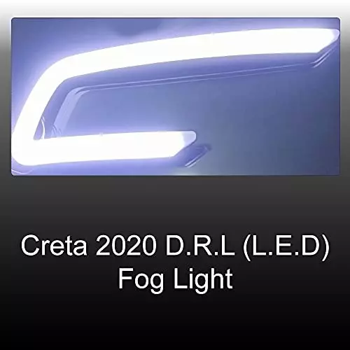 Auto Pearl Front LED DRL Fog Light with Matrix Turn Indicator Compatible For Hyundai Creta (Set of 2)