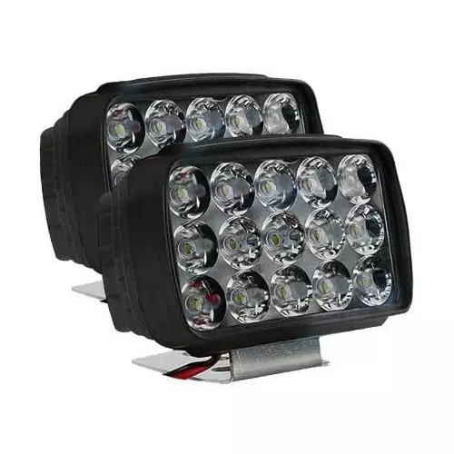 AllExtreme EXNPE39 LED Fog Headlamp Head Light 15 V, Front Side for Motorcycle, White, Pack of 2