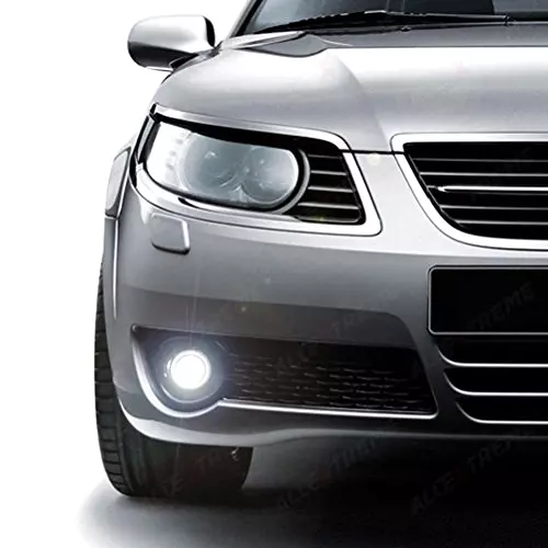Allextreme Universal Car Projector LED Fog Light with White Light Halo Angel Eye Rings for SUV, Car, EX35IFL (Pack of 2)