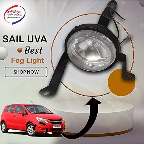 Auto Pearl Car Fog Lamp Light Compatible For Chevrolet Sail UVA (Set of 2 Pcs)