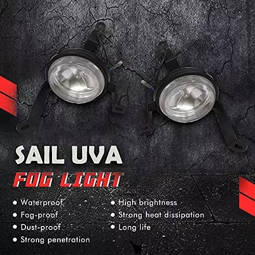 Auto Pearl Car Fog Lamp Light Compatible For Chevrolet Sail UVA (Set of 2 Pcs)