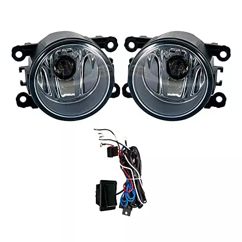 Auto Pearl Fog Lamp Lights With Wiring kit & Switch Compatible For Tata Tiago 2020