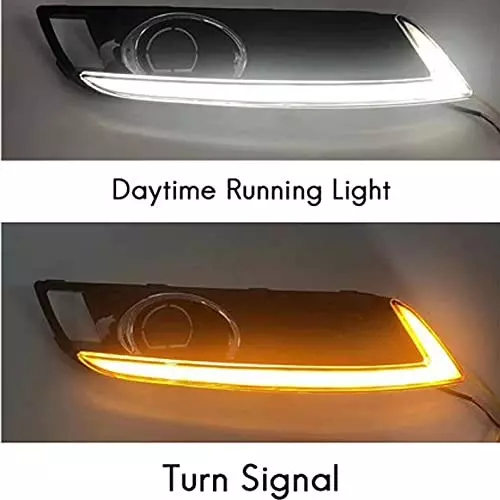 Auto Pearl Front LED DRL Fog Light with Matrix Turn Indicator Compatible For Hyundai Venue (Set of 2)