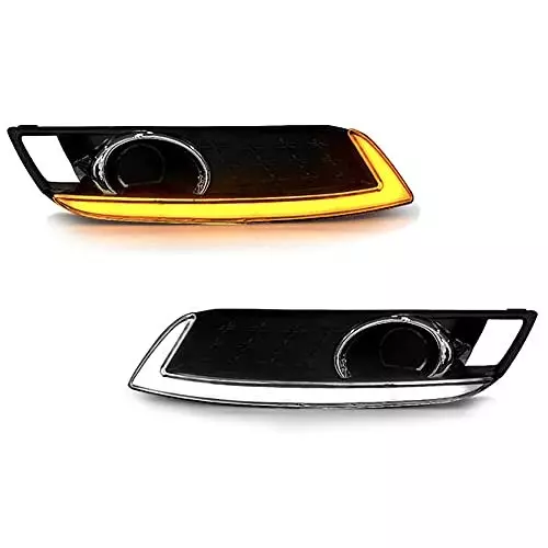 Auto Pearl Front LED DRL Fog Light with Matrix Turn Indicator Compatible For Hyundai Venue (Set of 2)