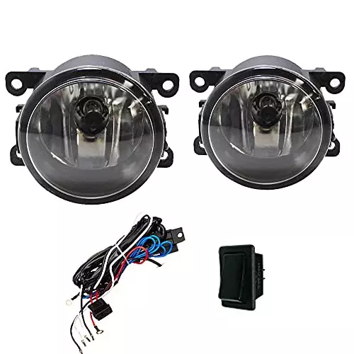 Auto Pearl Fog Light with Wiring Kit and Switch Compatible For Honda Jazz New (Without Plastic Sash Cover)