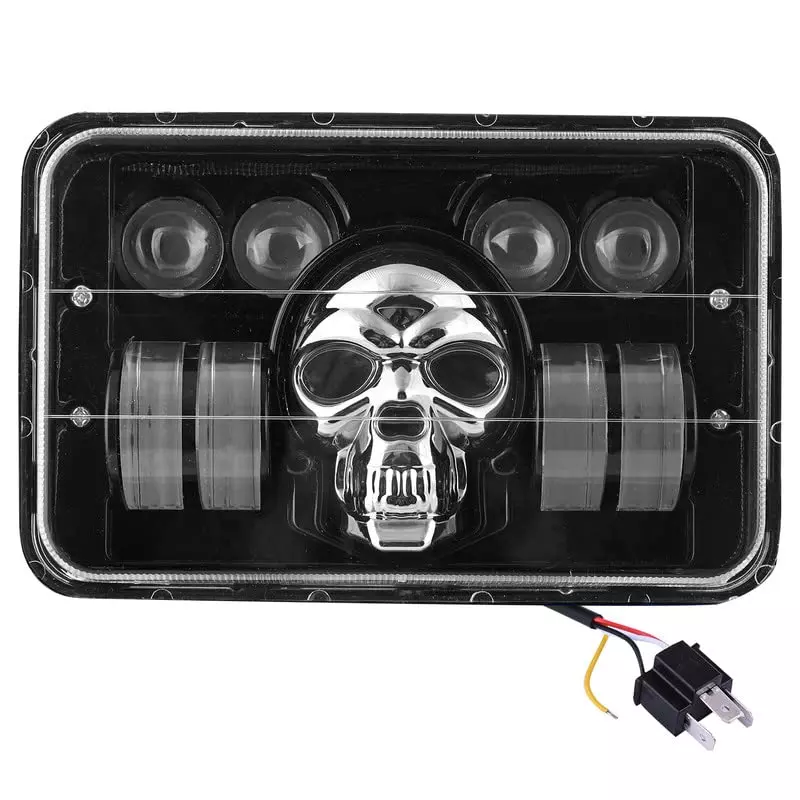 AllExtreme LED Headlight Lamp Headlights 12 V DC, Center Side for Motorcycle, Clear