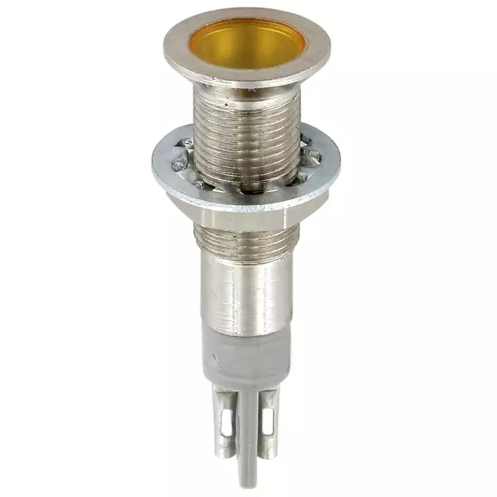 Sloan Yellow Indicator 2.2 V DC 6.4 mm Mounting Hole Size Solder Tab Termination, 194 S018A2Y3000 JAUNE