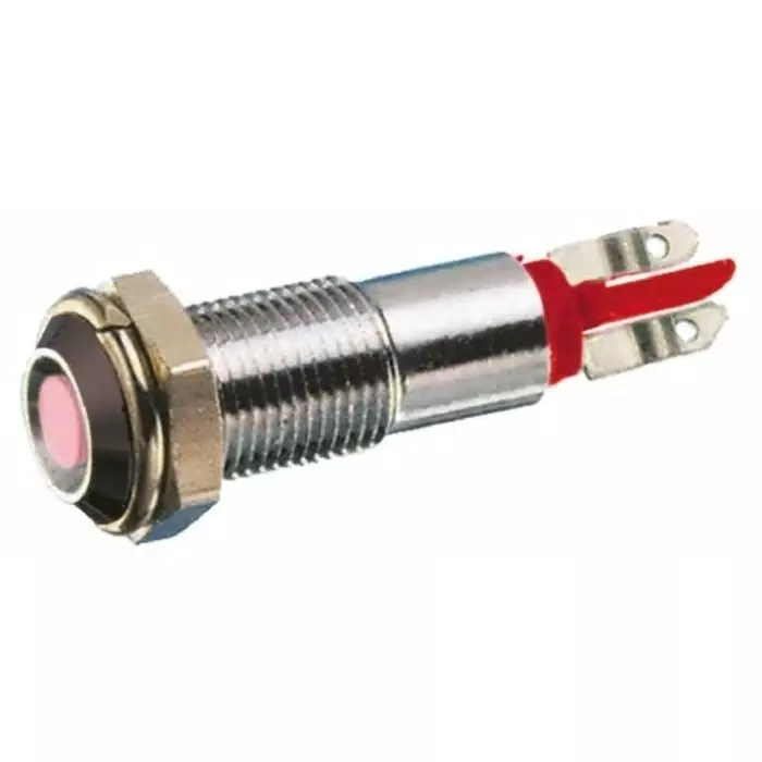 Signal Construct Red Indicator 24V 8 mm Mounting Hole Size Solder Tab Termination, SMEP08014