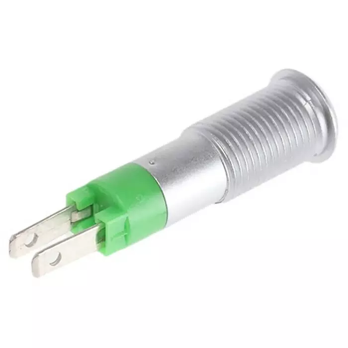 Signal Construct Green Indicator 24V 8 mm Mounting Hole Size Solder Tab Termination, SMFP08214