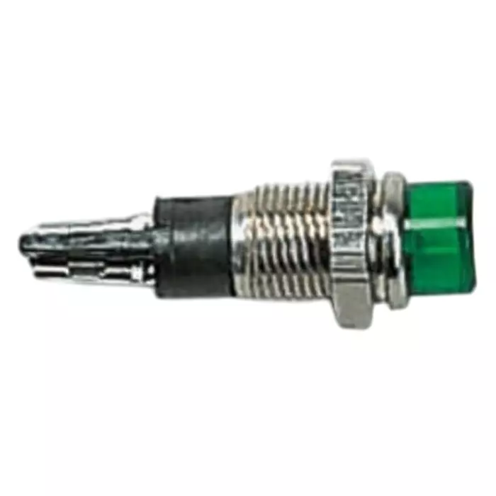 Sloan Green Indicator 110 V AC 6.2 mm Mounting Hole Size Solder Tab Termination, 114 S0011G2FL2P0