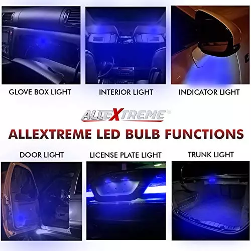 Allextreme Universal T10 LED Parking Light 1.6 W 6000 K Universal Fit for Car, Bike and Motorcycle, EX24SCW