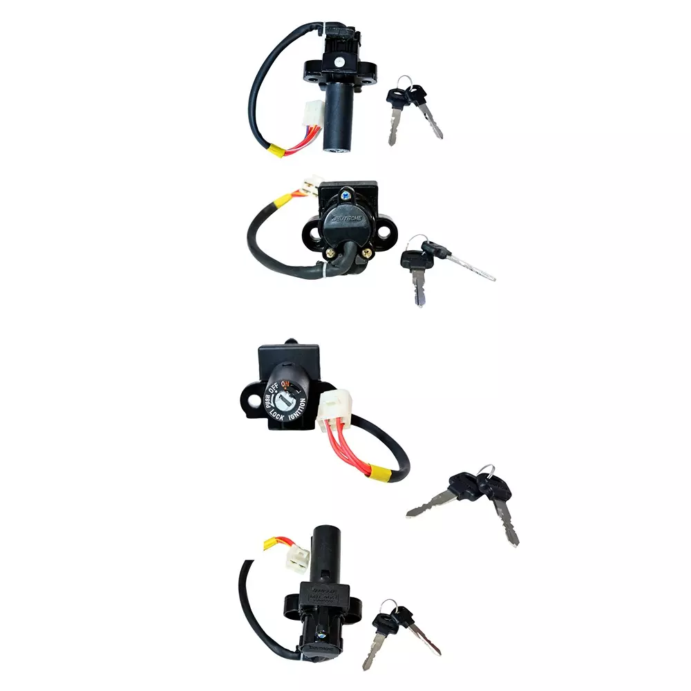 Deutsche Ignition Cum Steering Lock 4 Wire for Hero Splendor iSmart BS-IV, BS-VI, DEUS-0426I