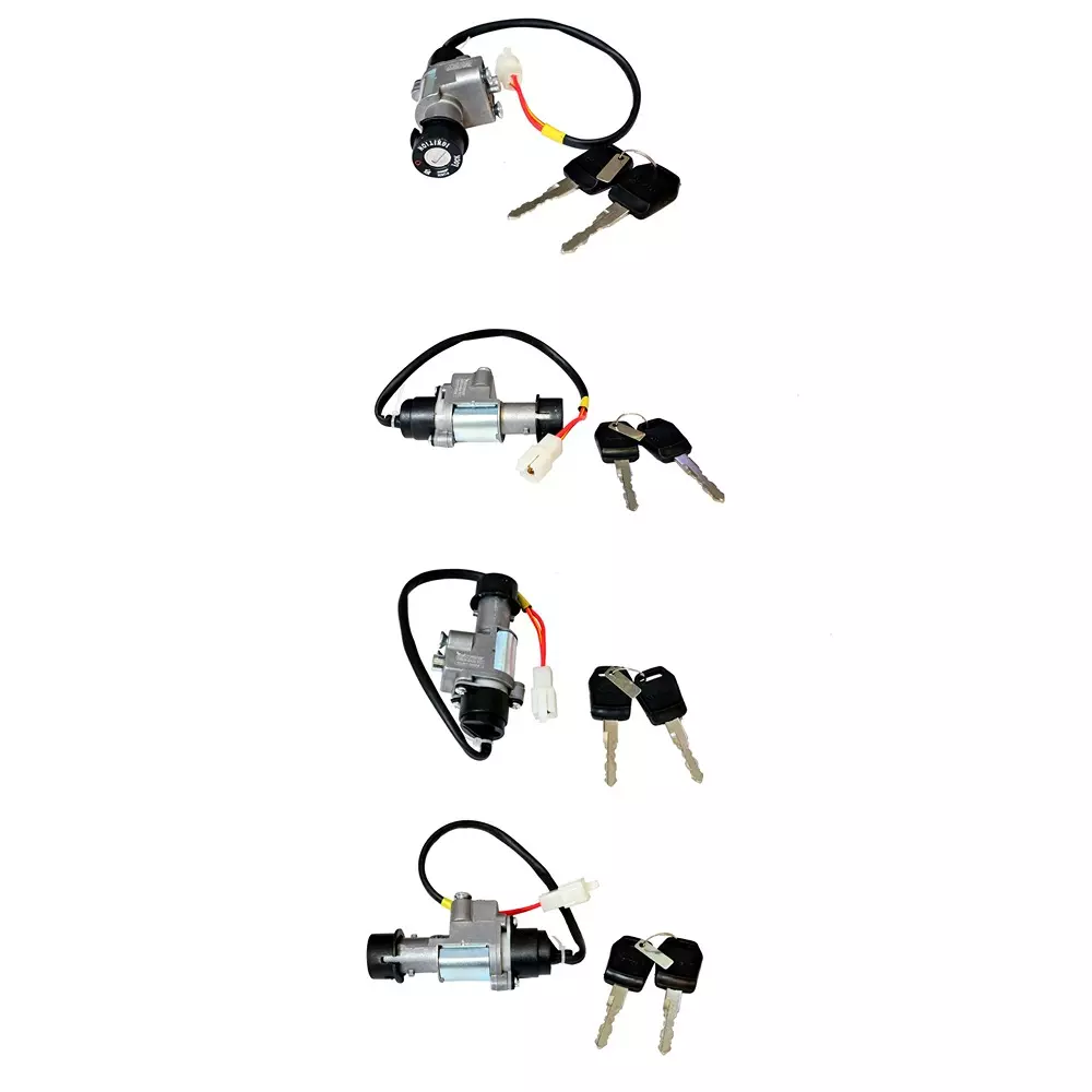 Deutsche Ignition Cum Steering Lock 2 Pole Wire for Hero Glamour BS-6, DEUS-0426YC