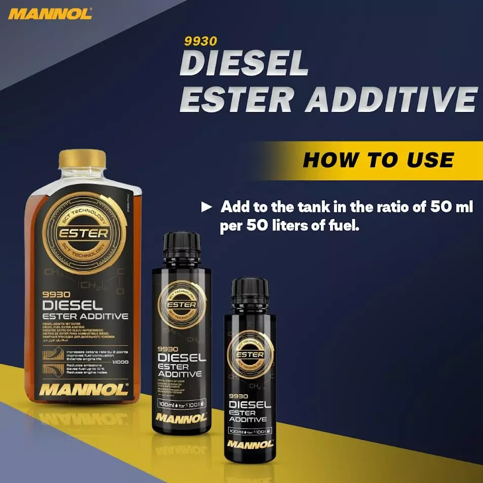 MANNOL Diesel Fuel Ester Additive 100 ml for Cars, Trucks and Equipment, 9930-100
