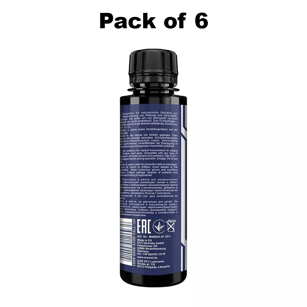Mannol 9903 Manual Getriebeoel Additive 100 ml for Vehicle, S-9903 (Pack of 6)