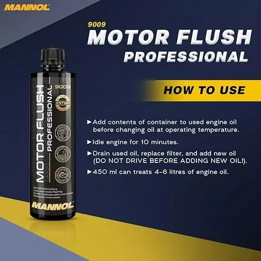Mannol 9009 Motor Flush Professional 450 ml for Petrol & Diesel Engine, 9009 (Pack of 5)