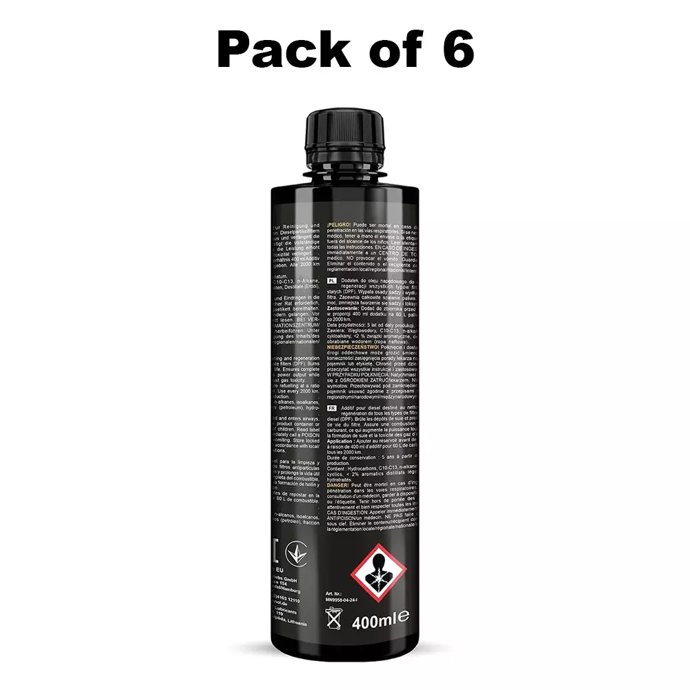 Mannol 9958 DPF Cleaning DPF 400 ml for Vehicle, f-9958-04 (Pack of 6)