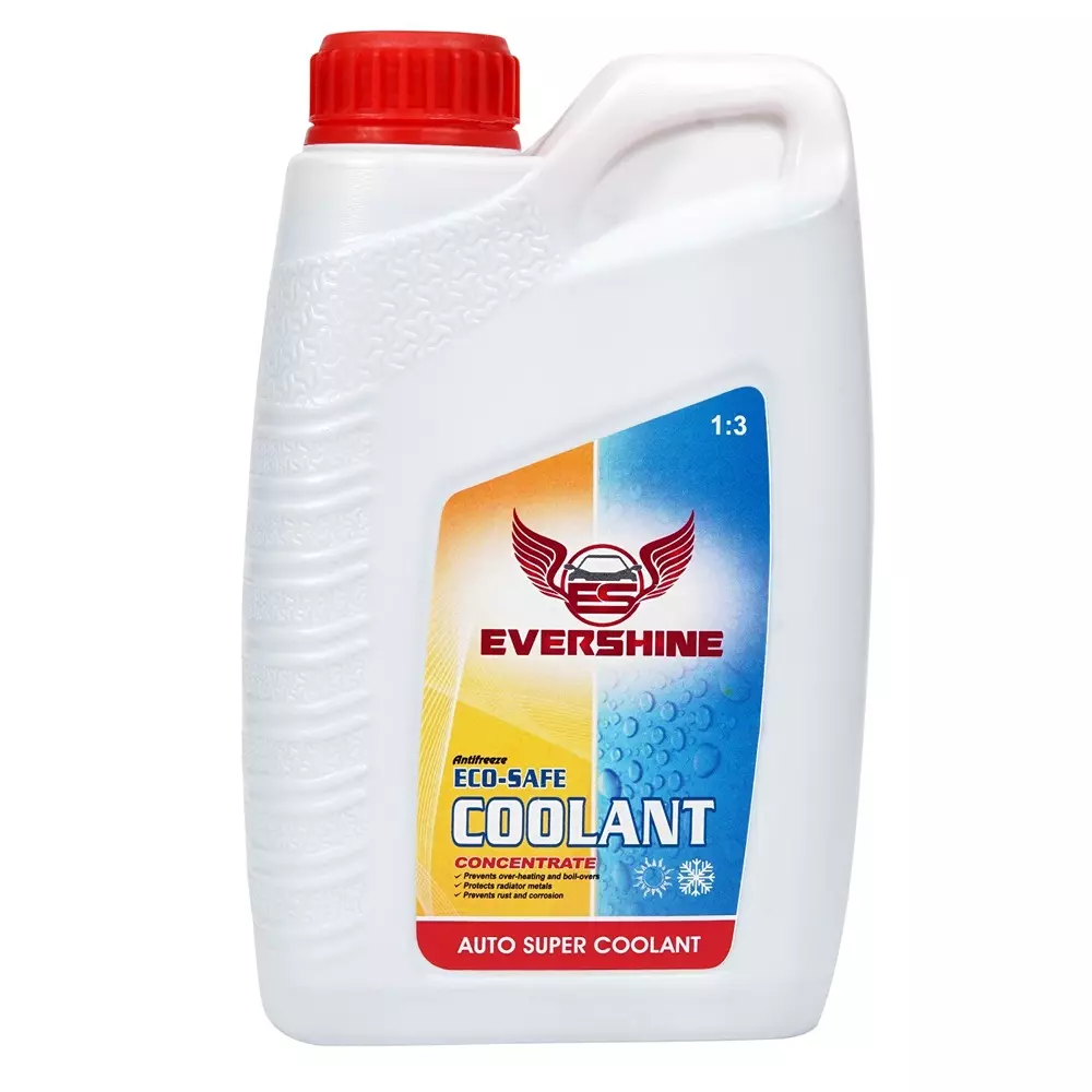 Evershine Radiator Coolant 1 L Green Liquid, RC1003 (Pack of 6)