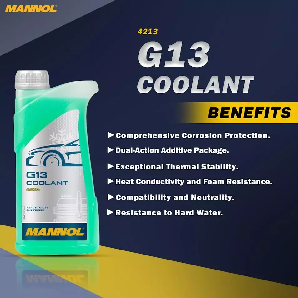 MANNOL Antifreeze & Coolant G13 (High-Tech Hybrid) 1 L Green, 4213