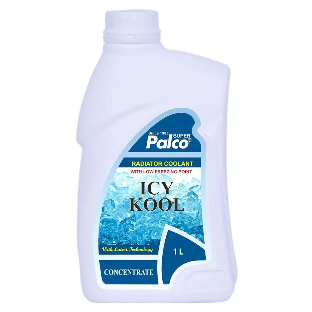 Palco Icy Kool Coolent 1 L Clear Fluorescent Green Colour Liquid / Red