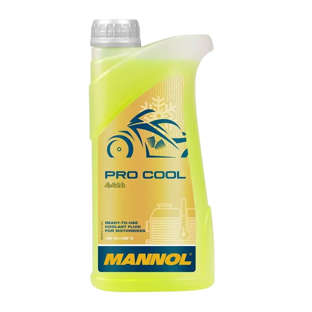 Mannol 1 L Pro Cool Antifreeze and Coolant Suitable For Motorcycles, Scooters and Other Two-Wheelers, 4414