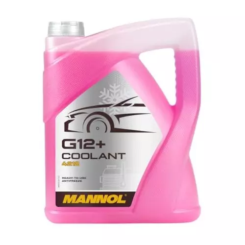 MANNOL Antifreeze & Coolant G12+ 5 L Pink, 4212-5L