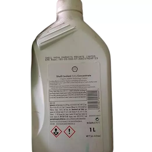Shell Extra Concentrate Engine Coolant 1 L for Car, Light Commercial Vehicles, Tractors, 270