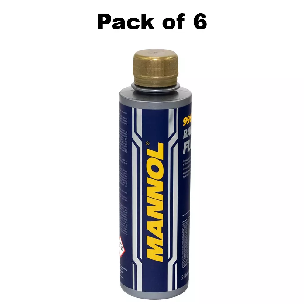 Mannol 9965 Radiator Flush Universal Coolant System Cleaner 250 ml, RZ-G7AW-W90B (Pack of 6)