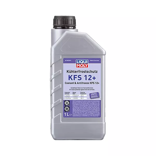Liqui Moly 1 L KFS 12+ Coolant & Antifreeze 122 °C Flash Point and < -36.4 °C Freezing Point, 21145