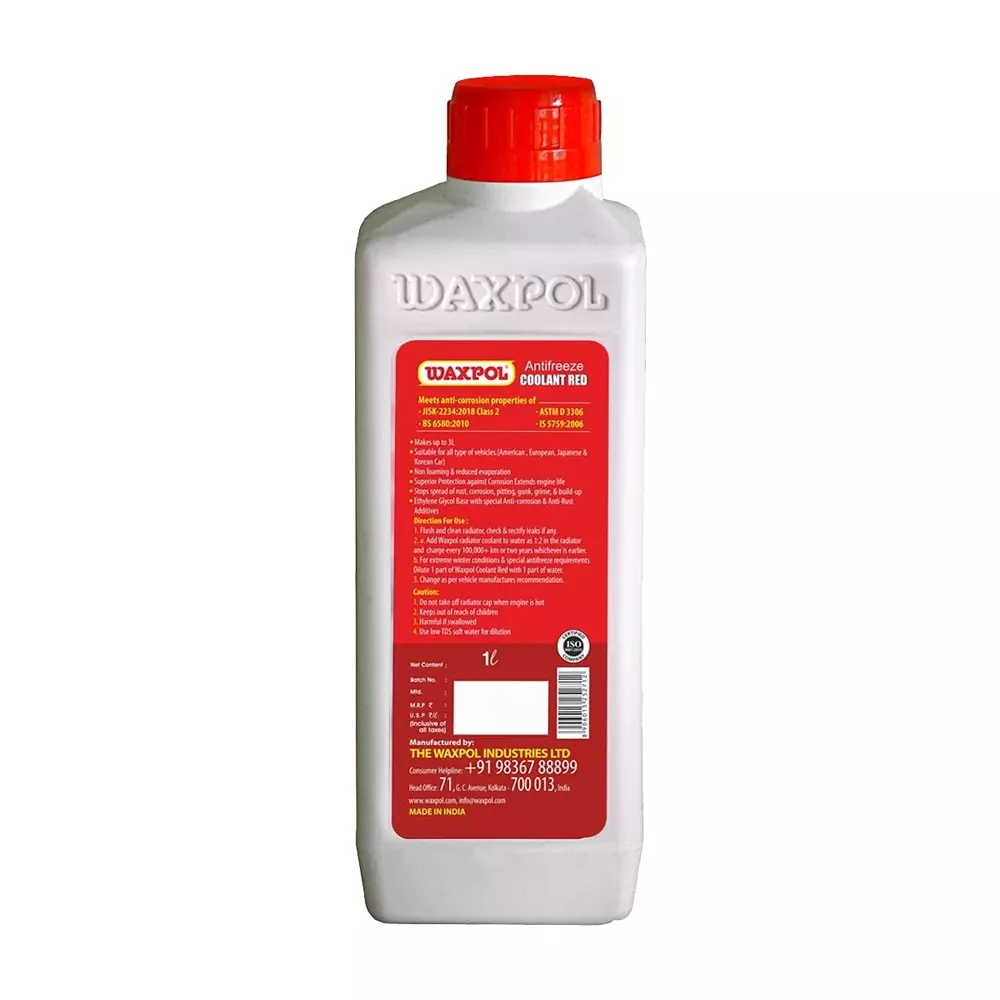 waxpol-1-l-antifreeze-coolant-red-concentrate-14-mixing-ratio-ethylene-glycol-base-poattechnology