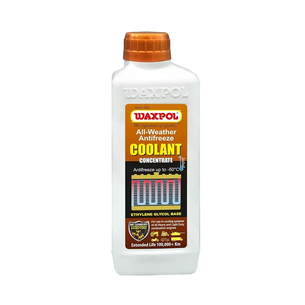Waxpol 1 L All Weather Antifreeze Coolant Concentrate 1:4 Mixing Ratio Ethylene Glycol Base
