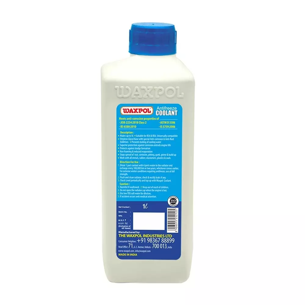 waxpol-1-l-antifreeze-coolant-concentrate-14-mixing-ratio-ethylene-glycol-base