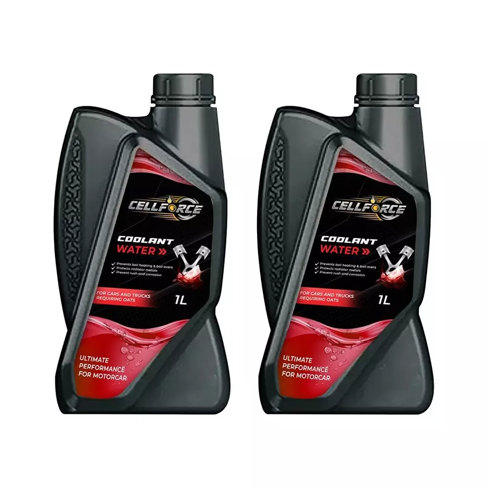 Cellforce UltraShield Radiator Coolant Water Red 1 L Bottle Liquid Product Form for Motor Car Use, CCR_2L (Pack of 2 Pcs)