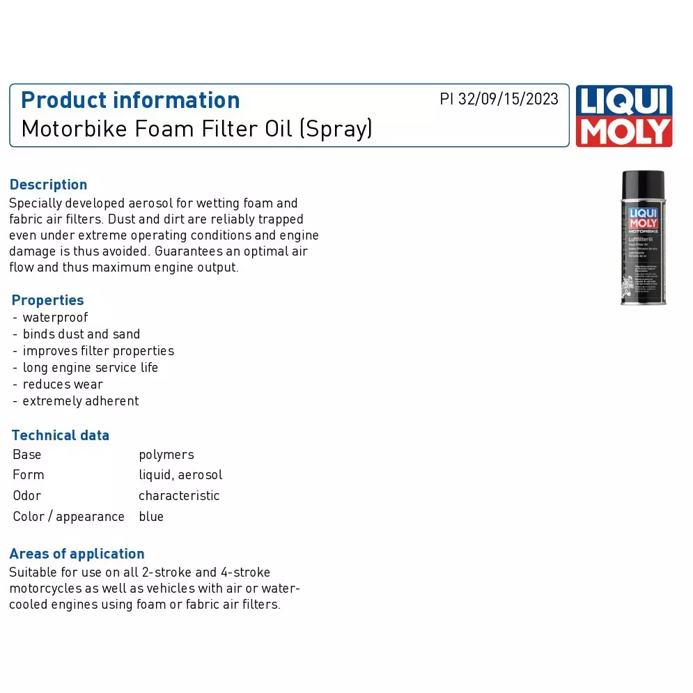 liqui-moly-400-ml-motorbike-foam-filter-oil-spray-blue-color-appearance-and-polymers-base-20745