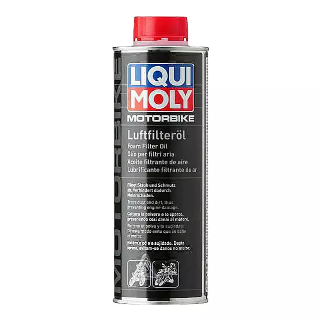 Liqui Moly 500 ml Motorbike Foam Filter Oil Blue Color Appearance and 0.798 g/cm³ Density, 1625