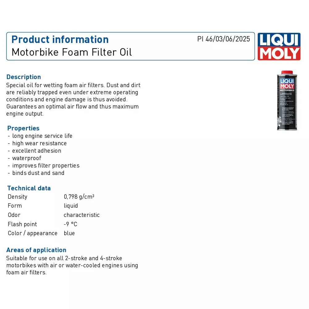 liqui-moly-500-ml-motorbike-foam-filter-oil-blue-color-appearance-and-0798-gcm-density-1625