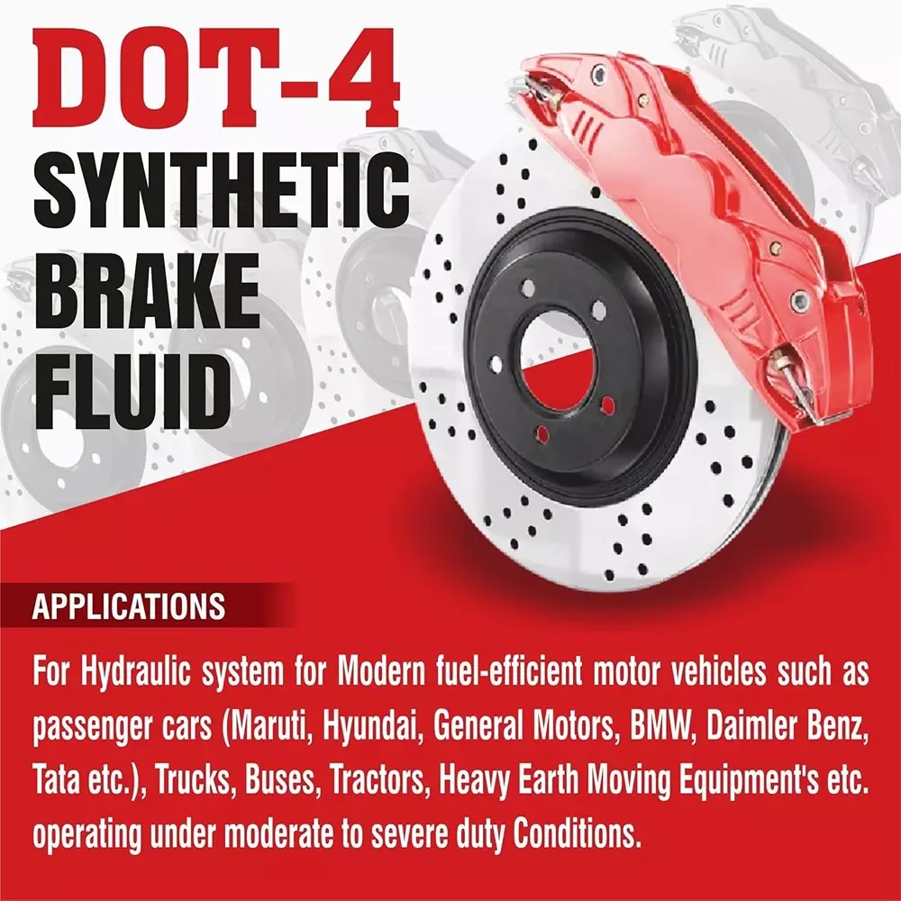 Palco DOT-4 Break Oils 100 ml 7 to 11.5 PH Value Light Yellow (Pack of 5)