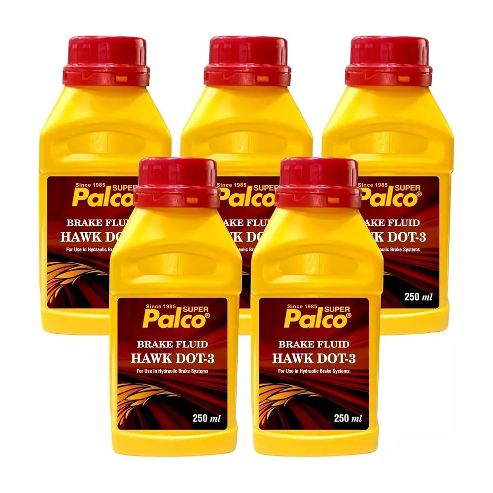 Palco Hawk DOT-3 Break Oils 250 ml 9.6 PH Value Red Crimson (Pack of 5)