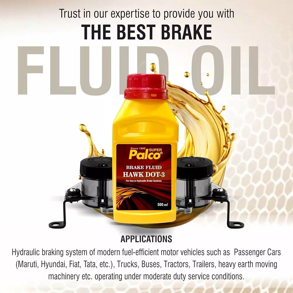 Palco Hawk DOT-3 Break Oils 500 ml 9.6 PH Value Red Crimson