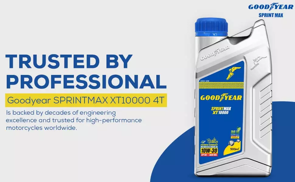 GOODYEAR 10W30 Sprintmax XT10000 4T Semi Synthetic Engine Oil 0.9 Ltrs