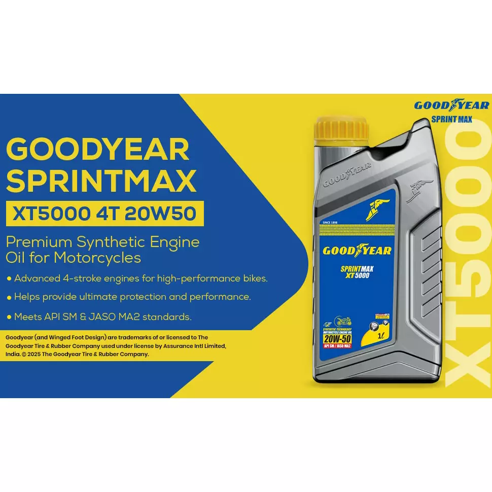 Goodyear Sprintmax XT5000 4T 20W-50 1.0 L Engine Oil for Motorcycles
