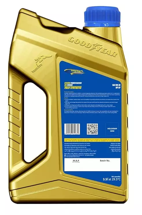 GOODYEAR 3.5 Ltrs 5W40 API SP Xtreme Power Racing FX 10000E Fully Synthetic Engine Oil