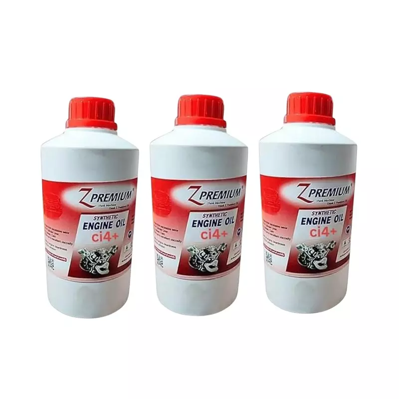 Z Premium CI4 Fully Synthetic Engine Oil 1 L Superior & High-Performance for Universal Vehicle (Pack of 3)