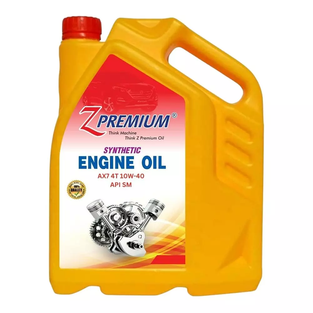 Z Premium AX7 4T 10W-40 API SM Synthetic Engine Oil 5 L Superior & High-Performance for Universal Bike