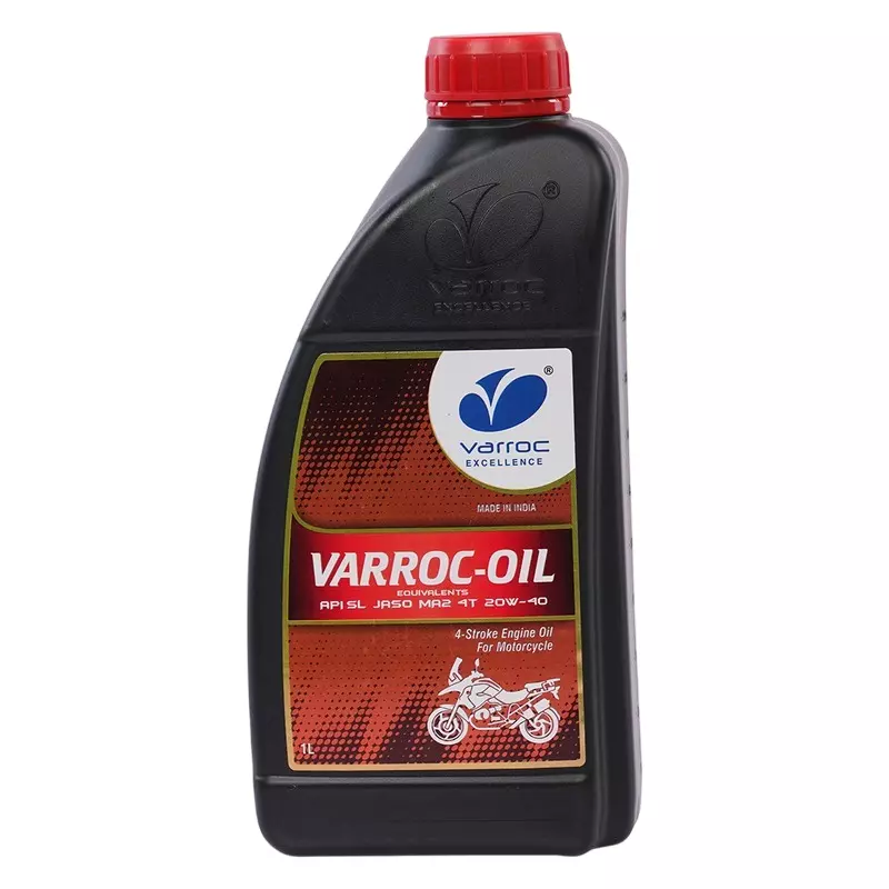 Varroc SAE 20W-40 SL MA2 Mineral Engine Oil 1 L for 2 Wheeler, VOIL-20W40-1000SL (Pack of 12)