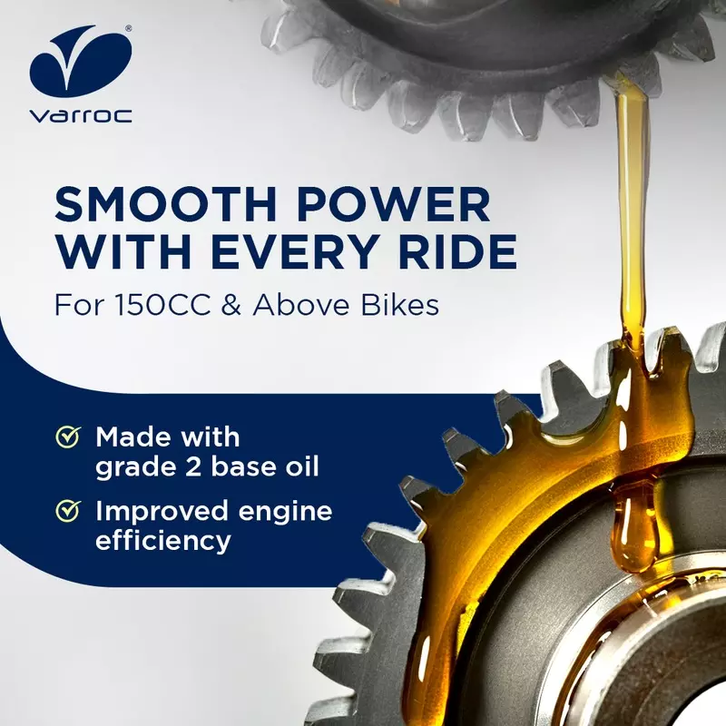 Varroc SAE 20W-40 SL MA2 Mineral Engine Oil 1 L for 2 Wheeler, VOIL-20W40-1000SL (Pack of 12)