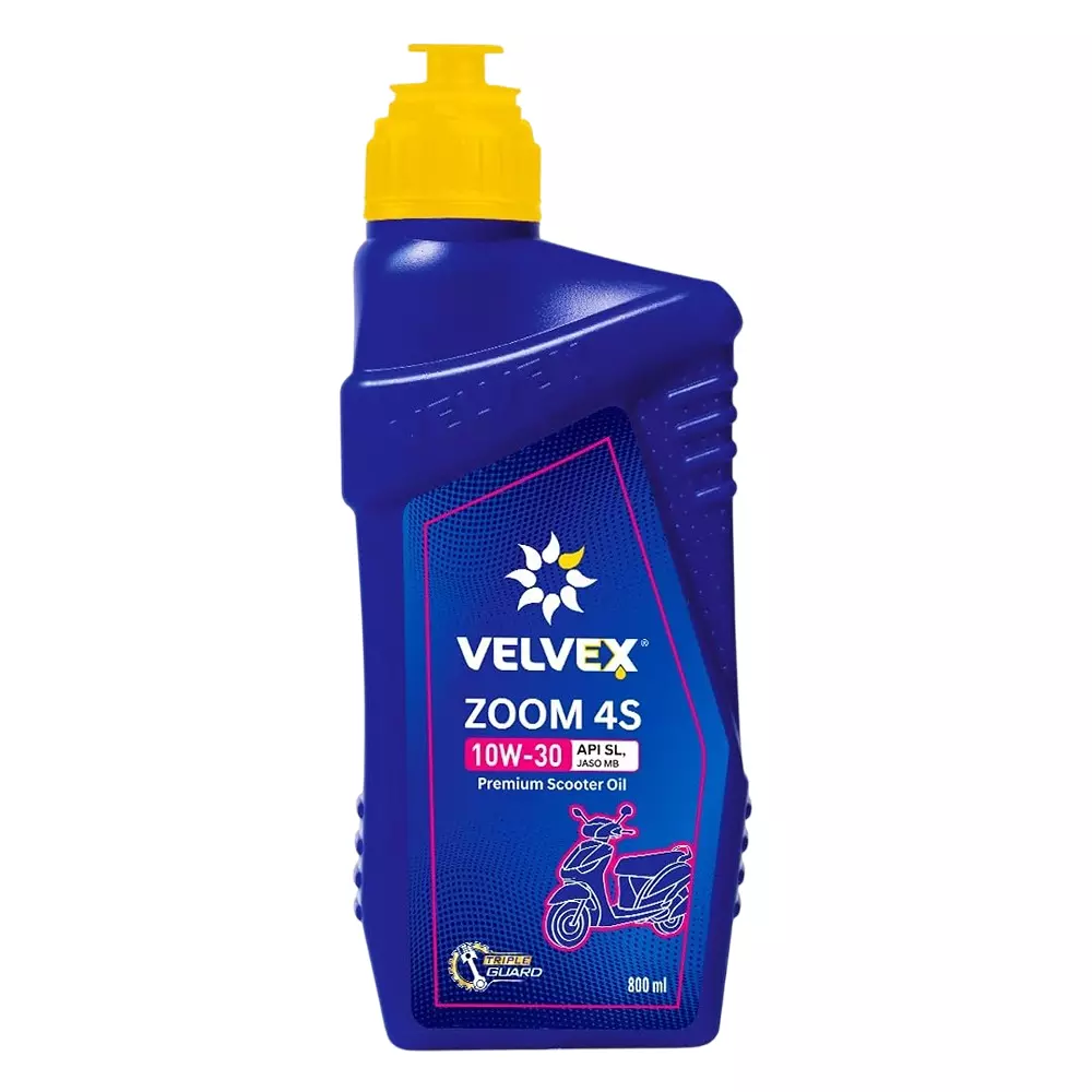 VELVEX Zoom 4S 10W-30 Engine Oil 800 ml Triple Guard Protection for Scooter