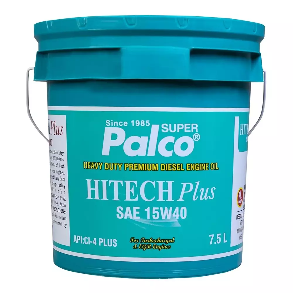 Palco Hitech Plus Engine Oil 7.5 L Capacity CI-4 Plus API 15W40 Green