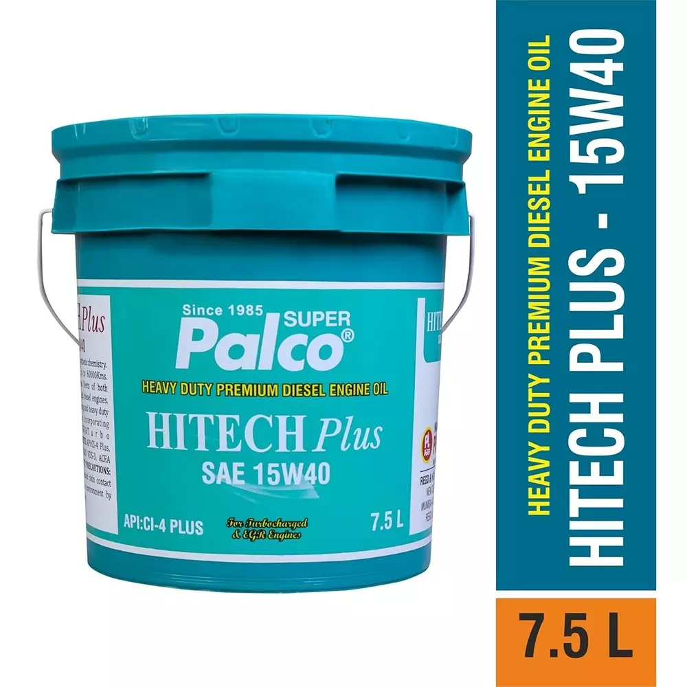 Palco Hitech Plus Engine Oil 7.5 L Capacity CI-4 Plus API 15W40 Green