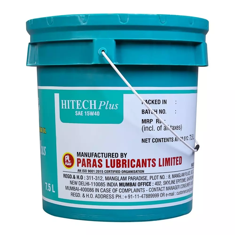 Palco Hitech Plus Engine Oil 7.5 L Capacity CI-4 Plus API 15W40 Green